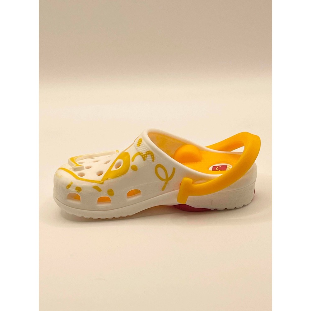McDonalds Happy Meal Crocs Toy Keychain White‎ Yellow Mini Clog Collectible - Picture 7 of 8